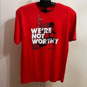 NWT NFLPA 'We're Not Worthy' Xavier Worthy Men's T-Shirt